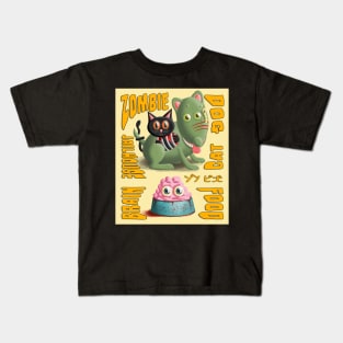 Cute Zombie Dog & Funny Jailhouse Cat Kids T-Shirt